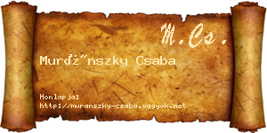 Muránszky Csaba névjegykártya