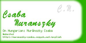 csaba muranszky business card