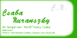 csaba muranszky business card